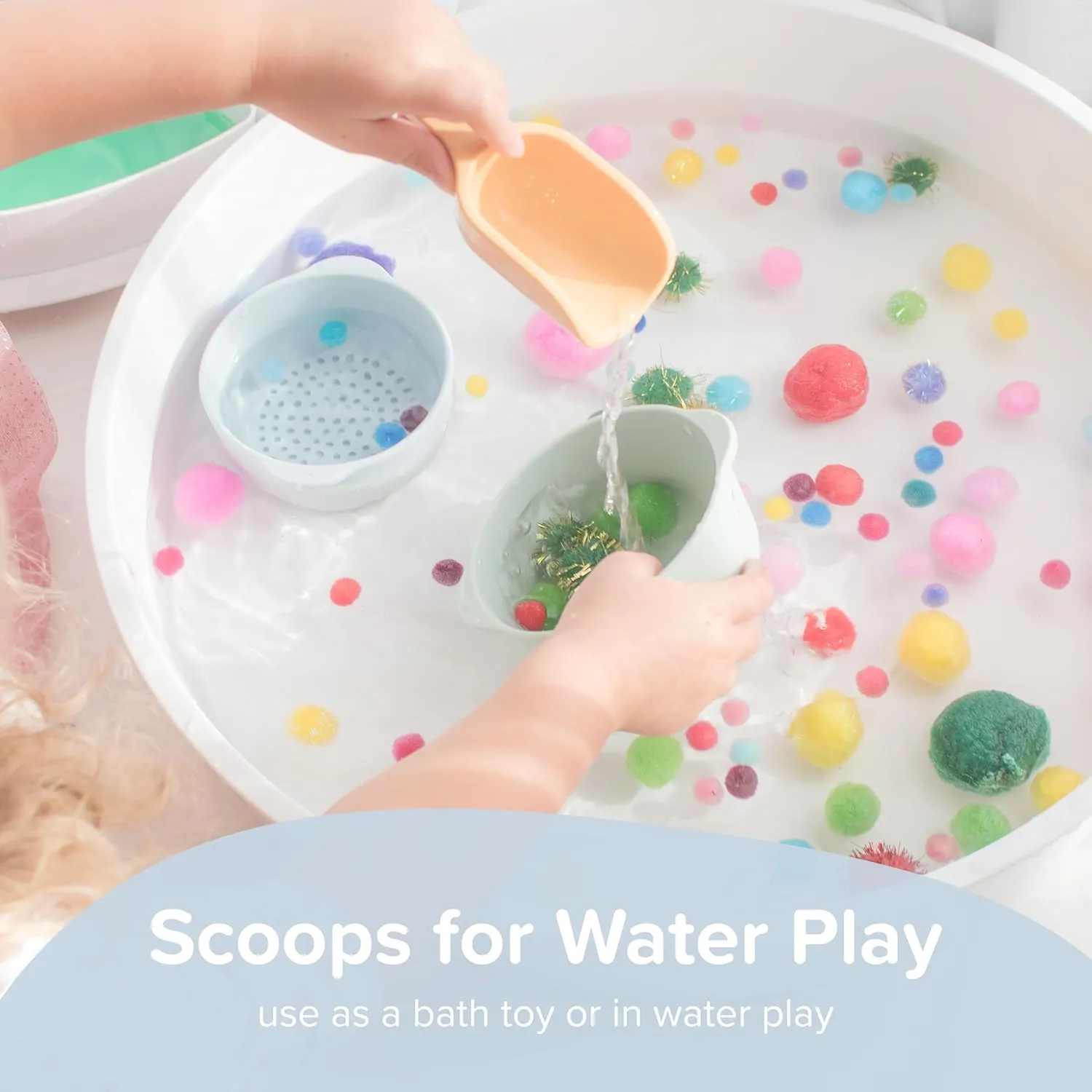 Inspire My Play - 4 x Mini Silicone Scoops - Perfect for Sensory PlayTray - Sensory Bin Accessories - Special Education Classroom Supplies - Montessori Education Toys - Multi-Purpose Shovel - Natural