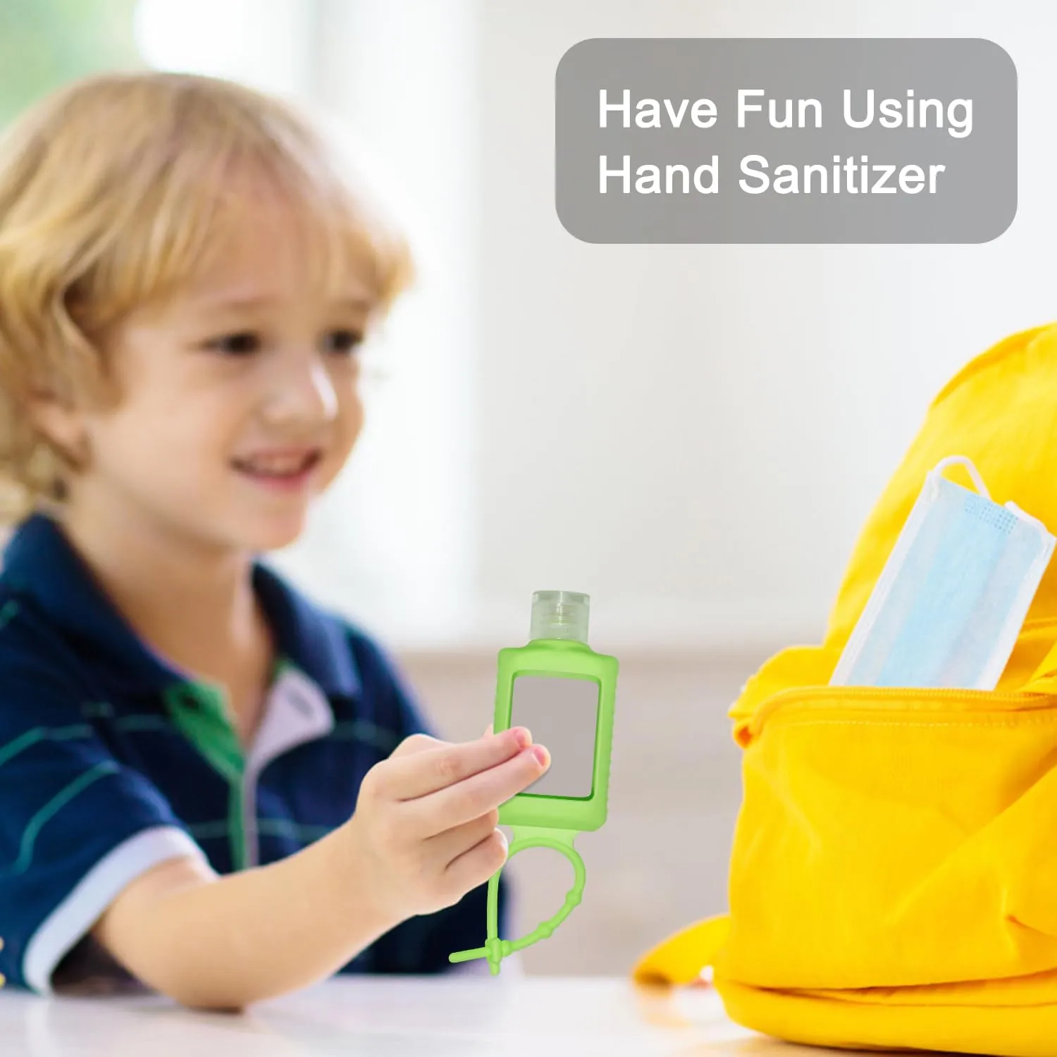 JRINYE 8 Pack Travel Size Bottles with Silicone Keychain Empty Hand Sanitizer Holder Refillable Squeeze Containers Leakproof Flip Cap Plastic Bottles Travel Essentials for Backpack (60ml / 2oz)