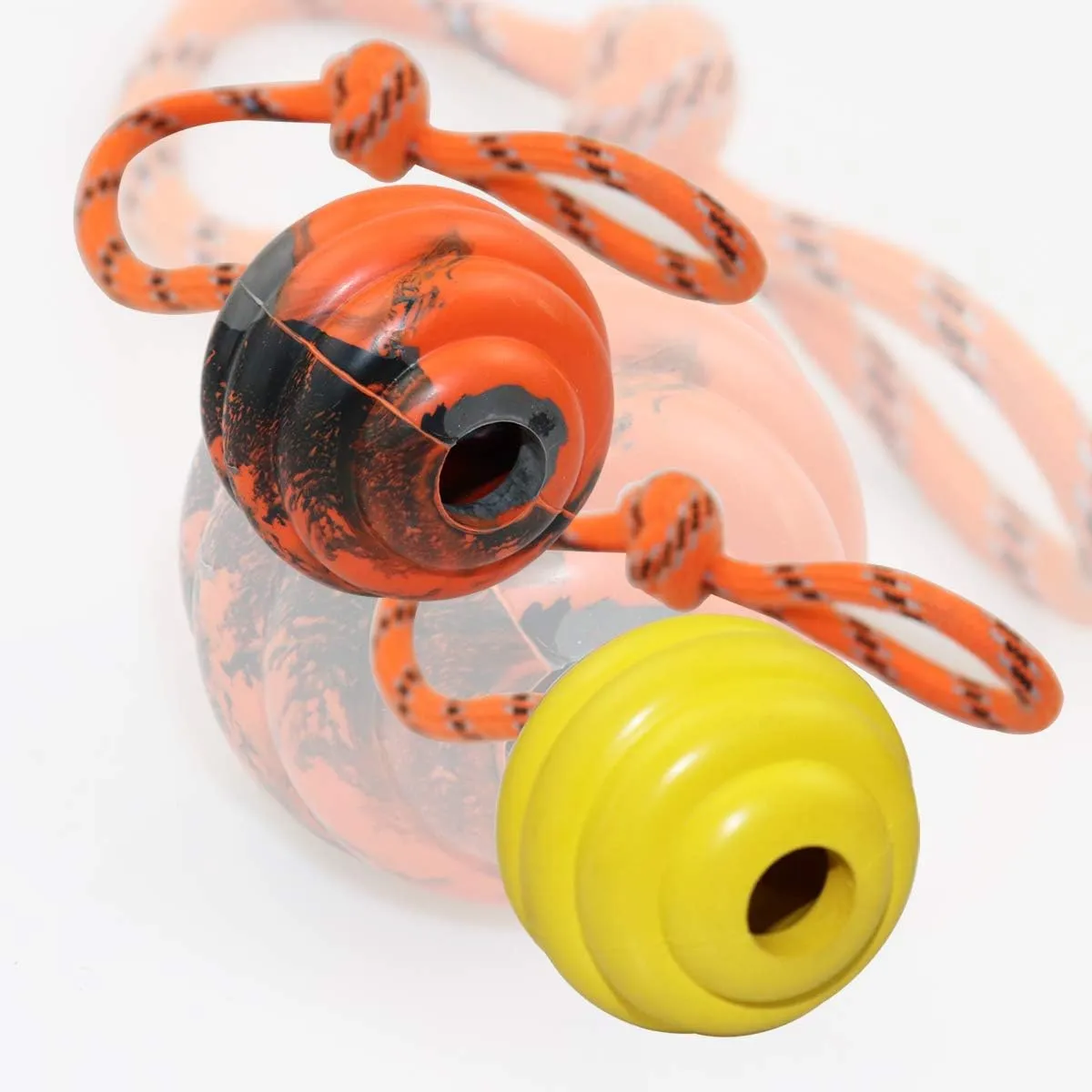 K9 Training Ball with Rope, Exercise and Reward Toy for Dogs - Indestructible Dog Toy Ball with Handle for Training Pull, Throw, Tug - Belgian Malinois Gifts