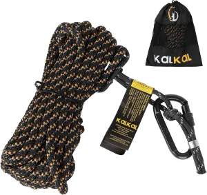 Kalkal Tree Stand Safety Rope, 30FT Reflective Lifeline Hunter Safety Harness for Tree-Stand Hunting