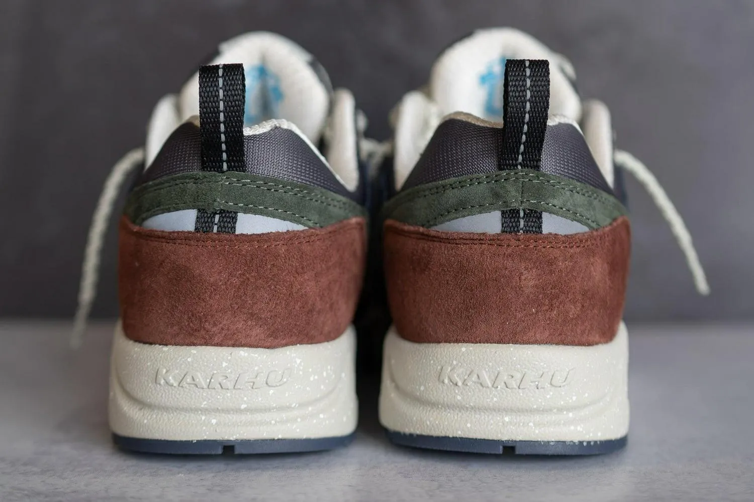 Karhu Fusion 2.0 Thyme Suede Brown Blue Green White Shoe Sneaker Trainer
