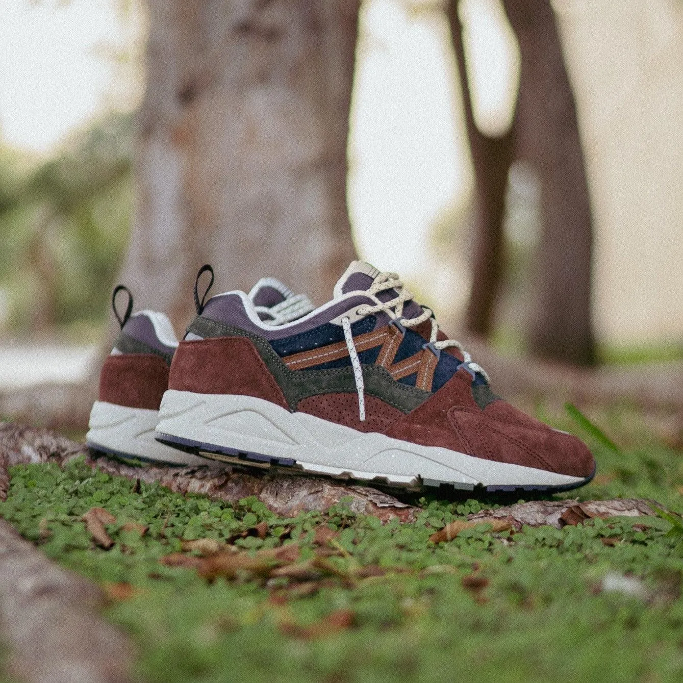 Karhu Fusion 2.0 Thyme Suede Brown Blue Green White Shoe Sneaker Trainer