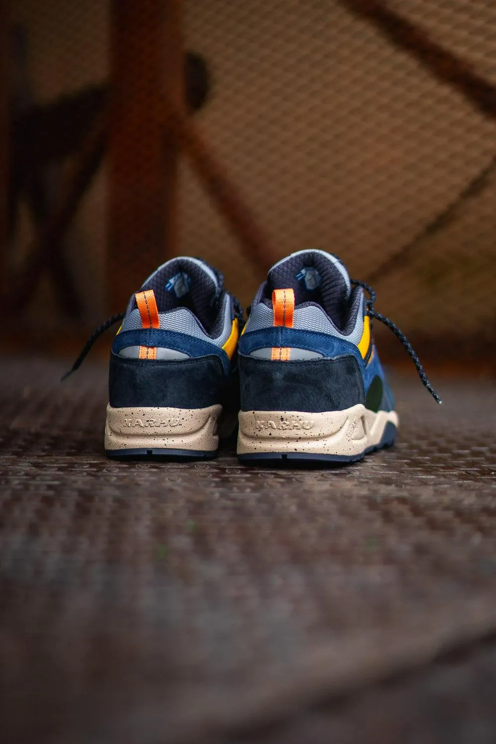 Karhu Fusion 2.0 True Navy Night Sky Blue Olive Green Orange White Shoe Sneaker