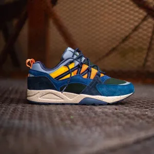 Karhu Fusion 2.0 True Navy Night Sky Blue Olive Green Orange White Shoe Sneaker