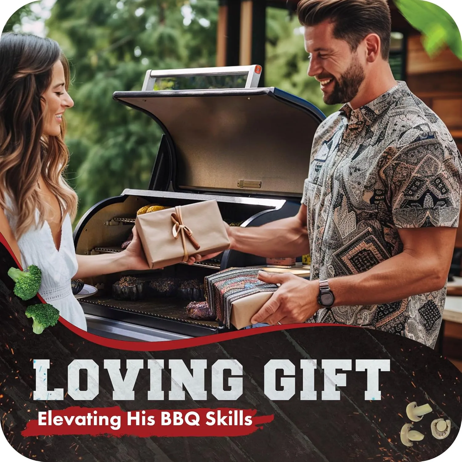 KITCHEN PERFECTION S Silicone Smoker Oven Gloves -Extreme Heat Resistant BBQ Gloves -Handle Hot Food Right on Your Grill Fryer Pit|Waterproof Oven Mitts |Superior Value Set 3 Bonuses