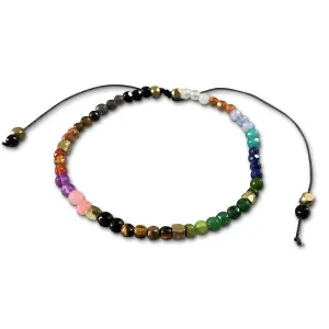 LADY Wan Handmade Lucky Stone 3mm Beads Adjustable Bracelet