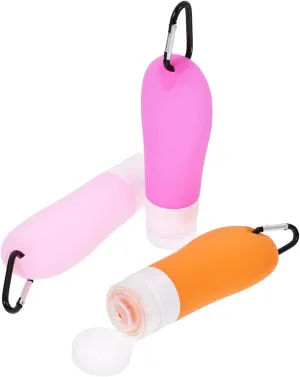 Leakproof Travel Bottles Set 7pcs Silicone Refillable Sub-Bottles Compliant Easy Squeeze for Luggage Suitcase and Handbags