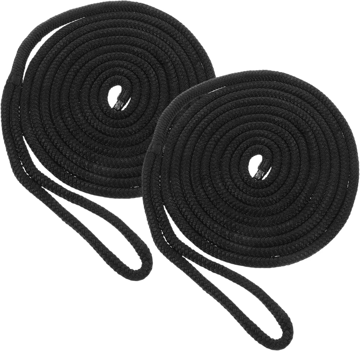 LIFKOME 2Pcs Heavy Duty Braided Nylon Dock Lines for Boats Grade Utility Rope for Secure Docking and Mooring for Harsh Environments