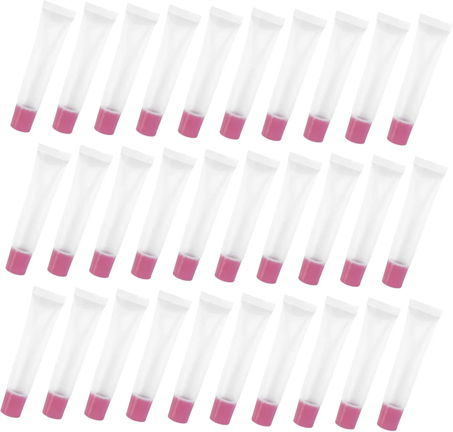 LIFKOME 50pcs 15ml Squeeze Tube Lip Gloss Container Sealed Plastic for Diy Cosmetics