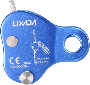Lixada Rock Climbing Ascender Ultralight Fall Arrest Protection Belay Device Self-Locking 8-13MM Rope Grip Clamp for Outdoor Climbing and Rescue