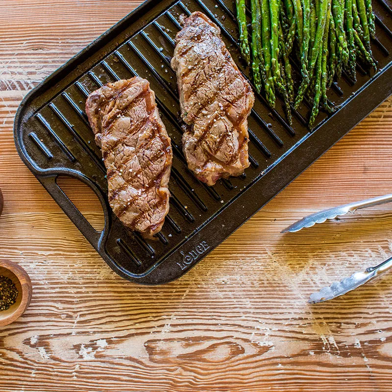 LODGE 20” x 11” CAST IRON REVERSIBLE GRIDDLE