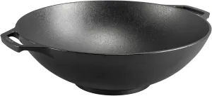 Lodge Pre-Seasoned Cast Iron WOK - Dual Assist Handle - Use in the Oven, on the Stove, or on the Grill - 14 Inch