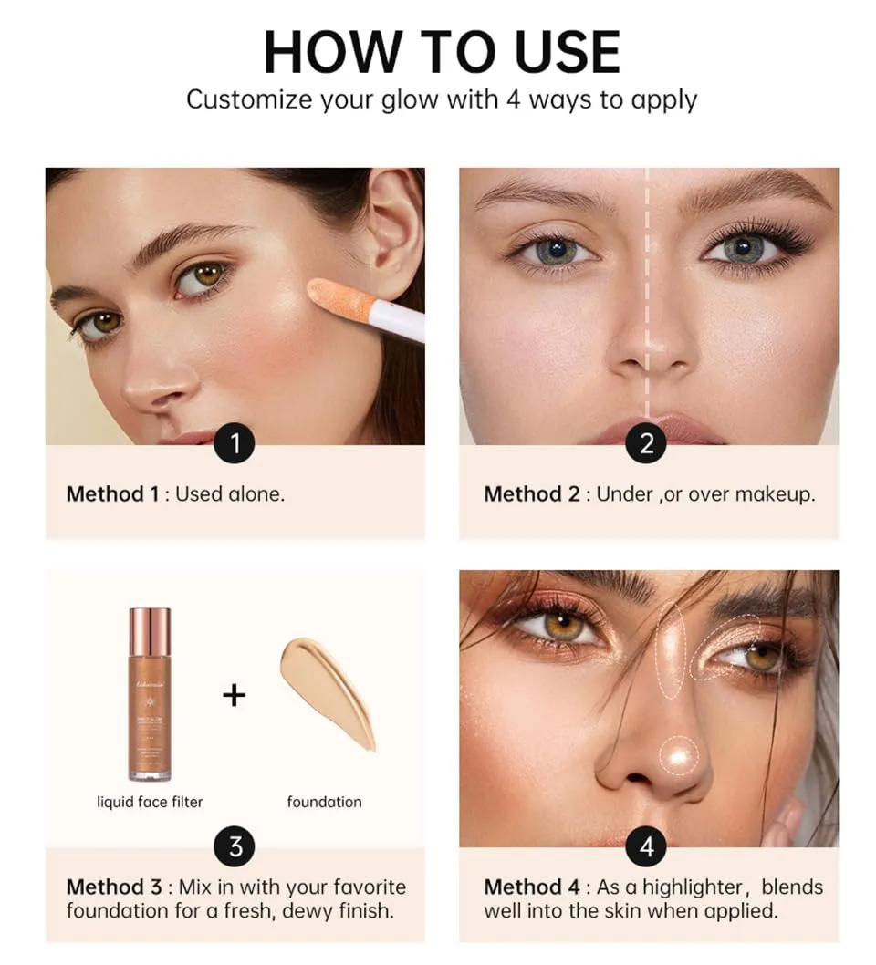 Luminizing Skin Tint - 2-in-1 Foundation & Highlighter with 12HR Lock (#6)