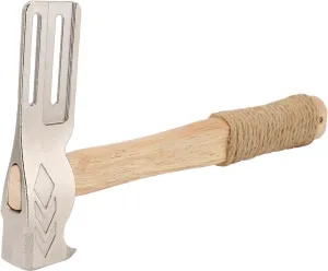 Magnetic Roofing Hammer, Forged Iron Multifunctional Hatchet with Anti Slip Hemp Handle for Nails, Felt Hats, Construction