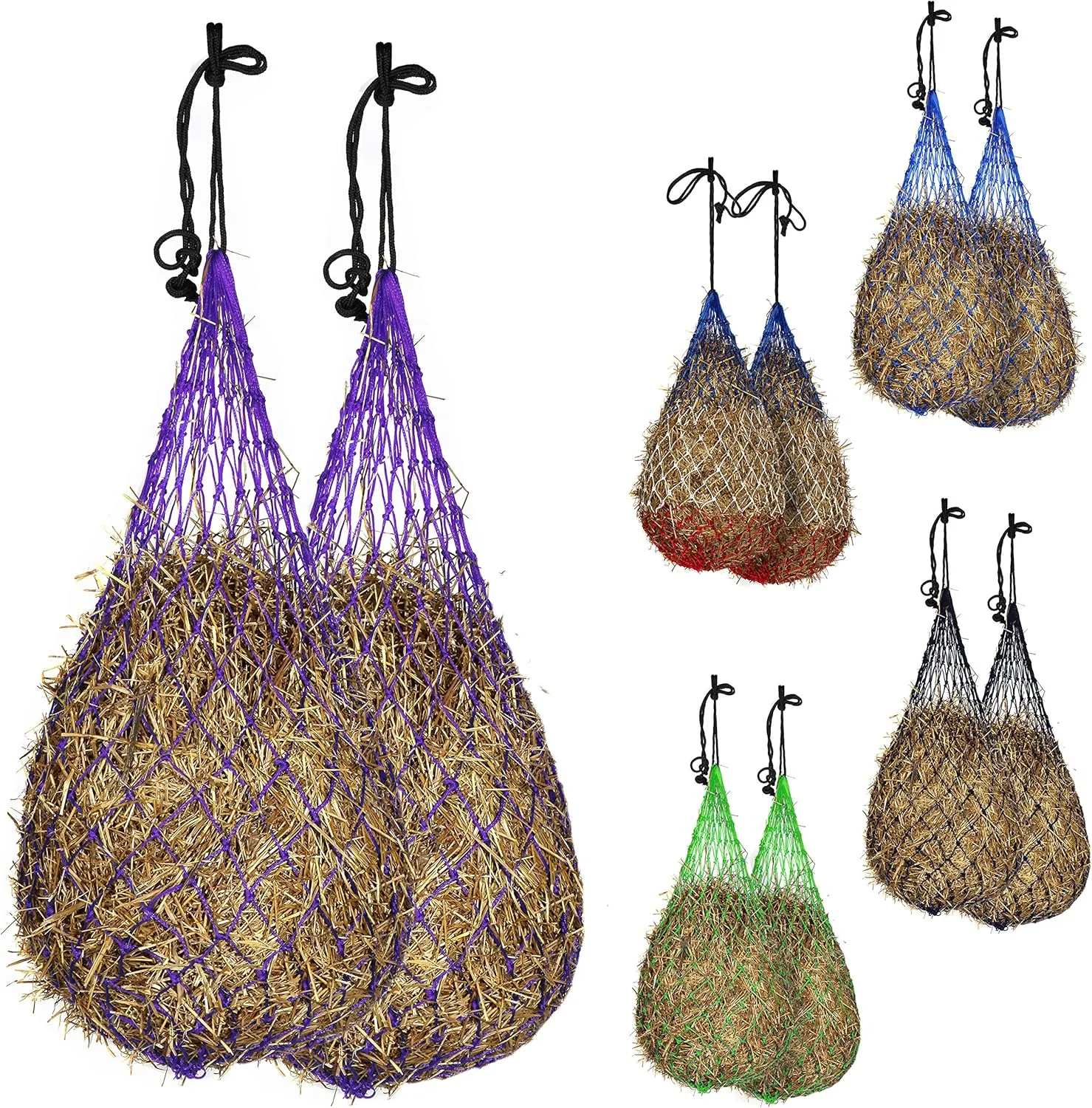 Majestic Ally Hay Net, Set of 2, Length - 54”, Holes 3"x3" for Horses