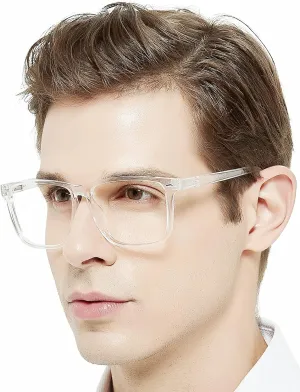 MARE AZZURO Oversized Reading Glasses Men Trendy Large Square Readers 1.0 1.25 1.5 1.75 2.0 2.25 2.5 2.75 3.0 3.5 4.0 5.0 6.0