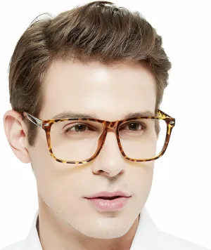 MARE AZZURO Oversized Reading Glasses Men Trendy Large Square Readers 1.0 1.25 1.5 1.75 2.0 2.25 2.5 2.75 3.0 3.5 4.0 5.0 6.0