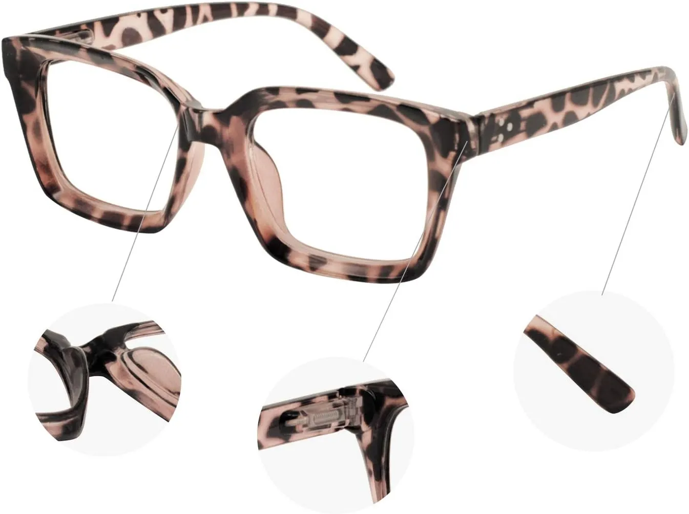 MARE AZZURO Reading Glasses Women’s Stylish Reader Durable Eyewear 0 1.0 1.25 1.5 1.75 2.0 2.25 2.5 2.75 3.0 3.5 4.0 5.0 6.0(Demi, 200)