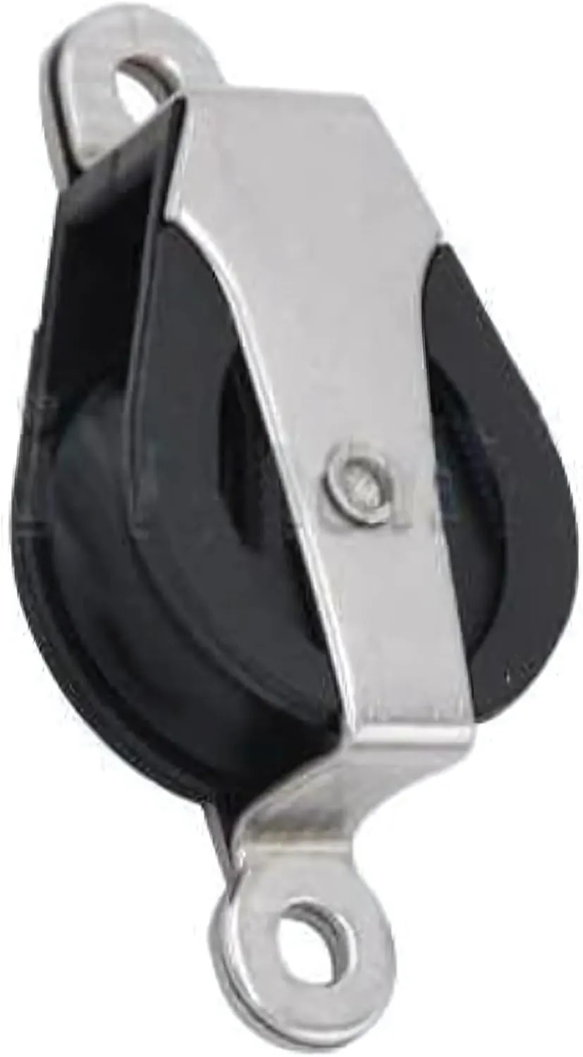 MarineNow 30mm Sailing Cheek Block Marine 316 Stainless Steel Rope Pulley Nylon Sheave