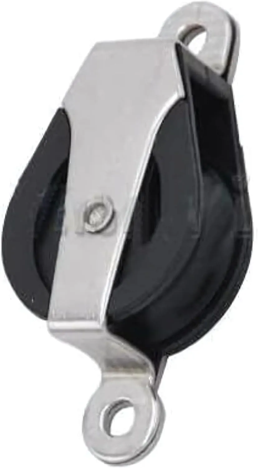 MarineNow 30mm Sailing Cheek Block Marine 316 Stainless Steel Rope Pulley Nylon Sheave