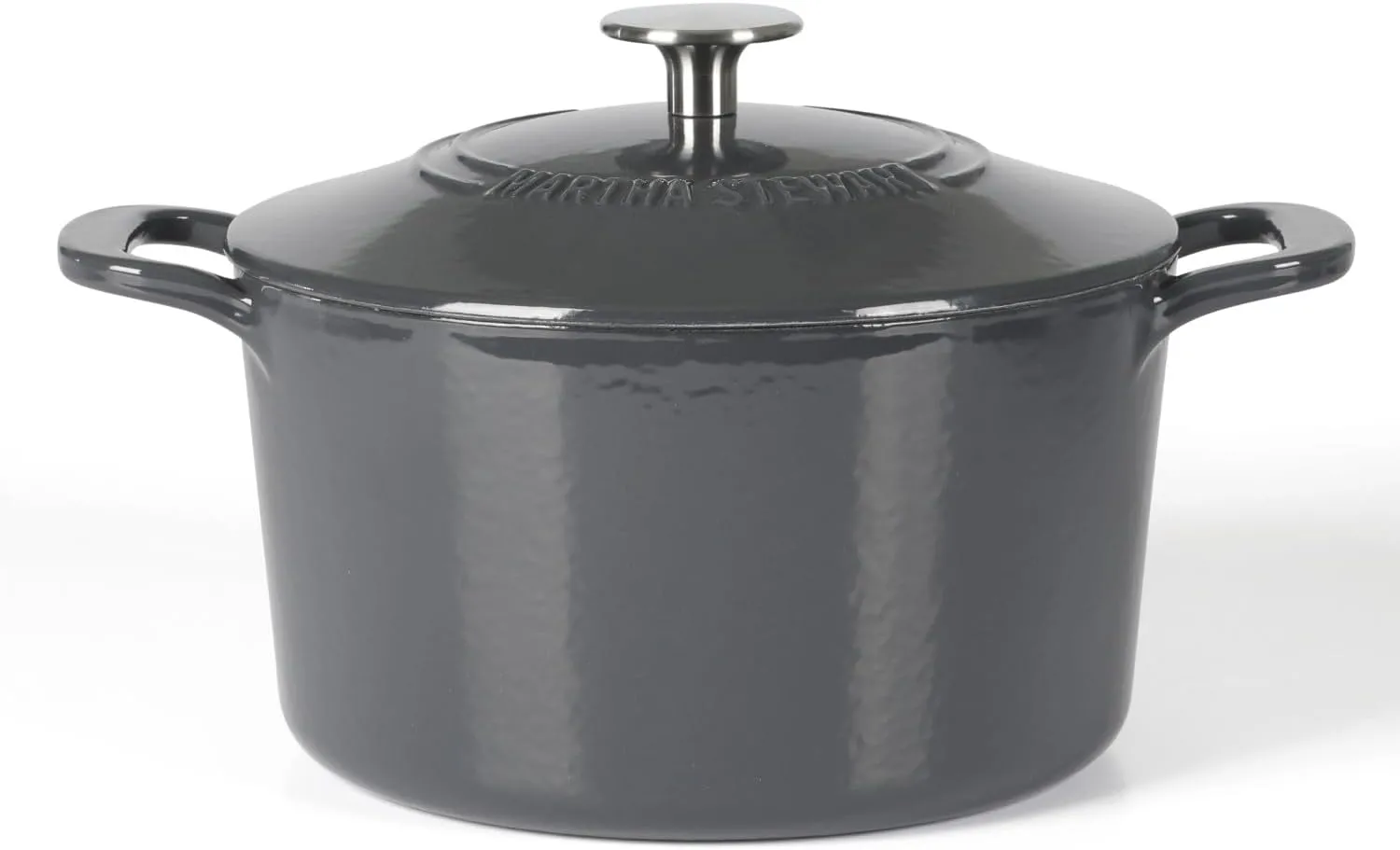 Martha Stewart Gatwick 4 Quart Enamel Cast Iron Dutch Oven - Grey