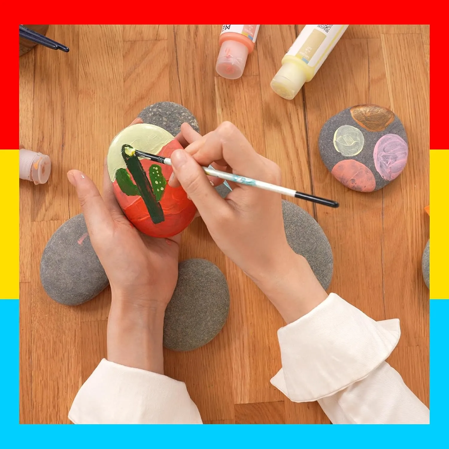 MEEDEN Mid Yellow Acrylic Paint with Pump Lid, 1/2 Gallon (2L /67.6 oz.) Soft Body Non-Toxic Rich Pigment Color, Perfect for Art Class, Wall Painting, Painting Party & Creative DIY