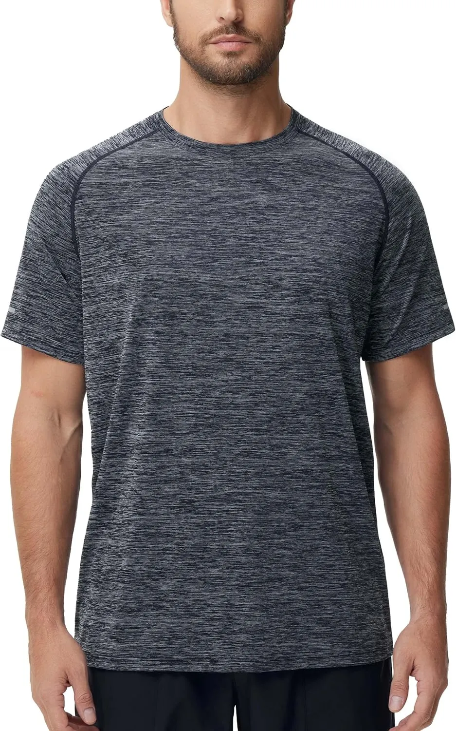 Men's Cooling Ice Silk Running Shirts Quick Dry Short Sleeve Athletic Gym T-Shirts UPF 50  Outdoor Workout Tshirts