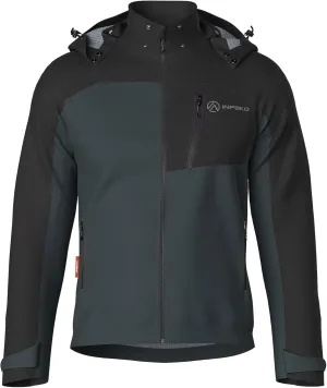 Men's Lightweight Softshell Jacket with Removable Hood, Breathable Water Resistant 5000 Fleece Lined Hiking Jackets