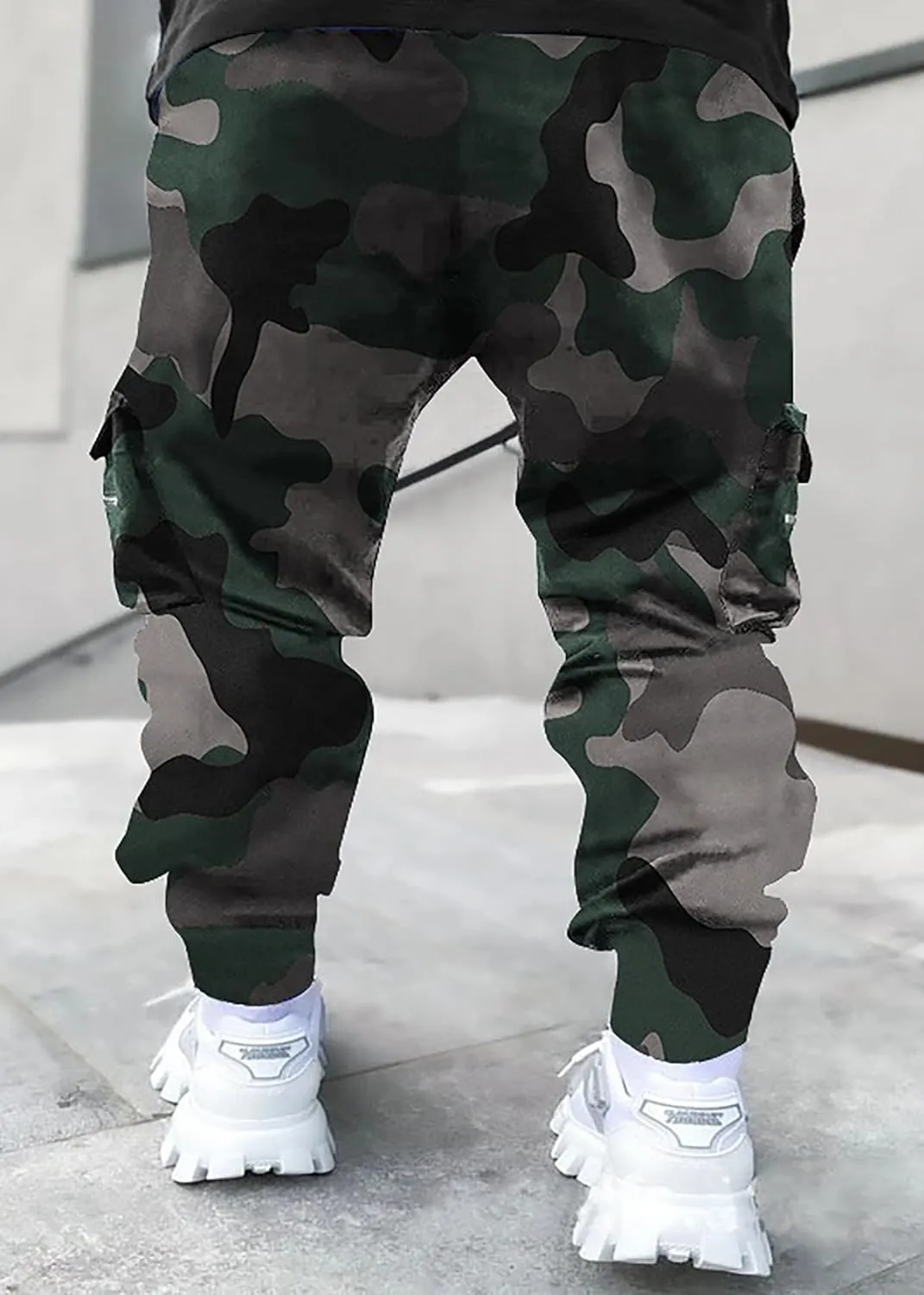 Men's Paisley Pants Cargo Jogger Hip Hop Workout Punk Pants Bandana Techwear Streetwear Sweatpants