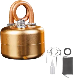 Mini Alcohol Camping Stove – Lightweight Brass & Aluminum Spirit Burner with Stand | Faster Heating – Perfect for Backpacking, Hiking & Brewing Piping Hot Tea/Coffee