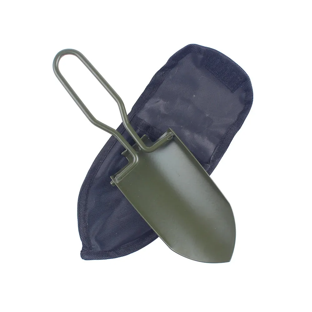 Mini Stainless Steel Garden Tools Collapsible Folding Shovel Camping Spade Gardening Tool Cloth Package Free shipping