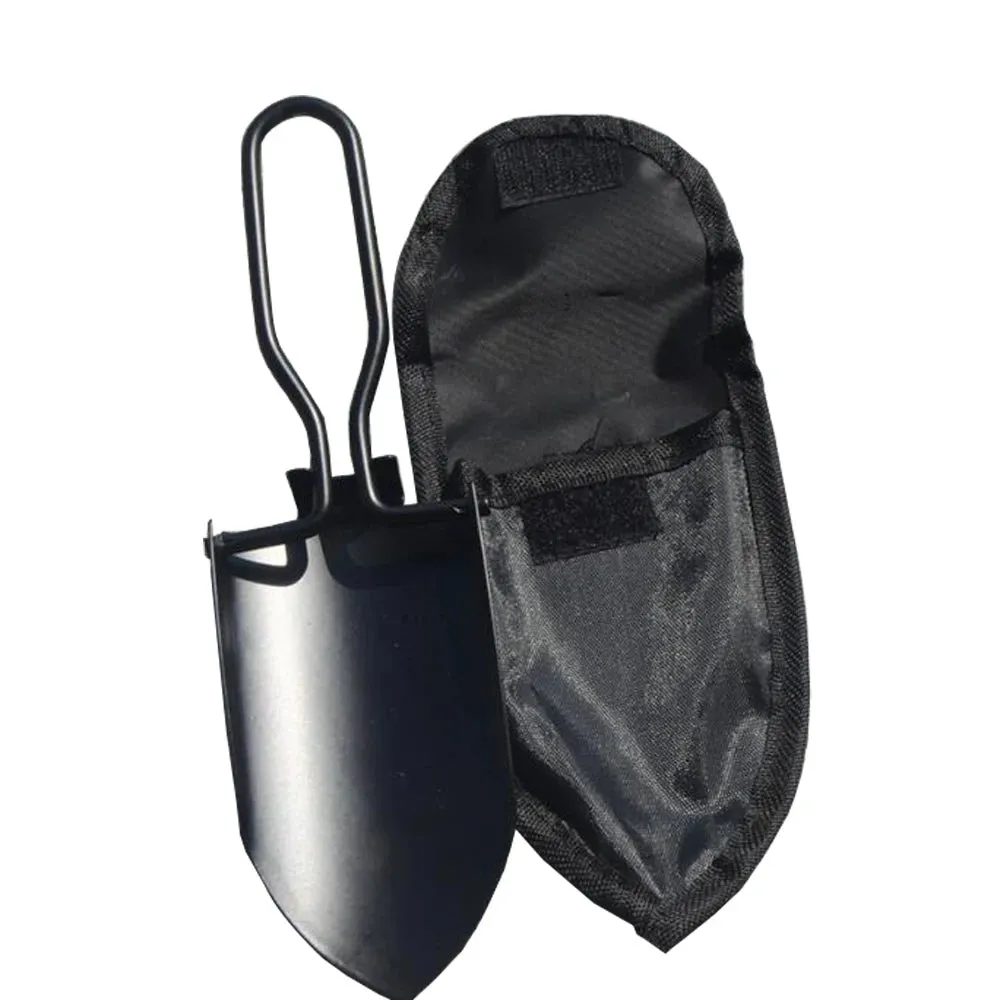 Mini Stainless Steel Garden Tools Collapsible Folding Shovel Camping Spade Gardening Tool Cloth Package Free shipping