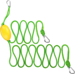 MOOCY Heavy Duty Double Float Rope (6ft &12ft) for Drift Sock Harness, Kayak Tow Line, Boat Tow Rope with Stainless Steel Quick Connector