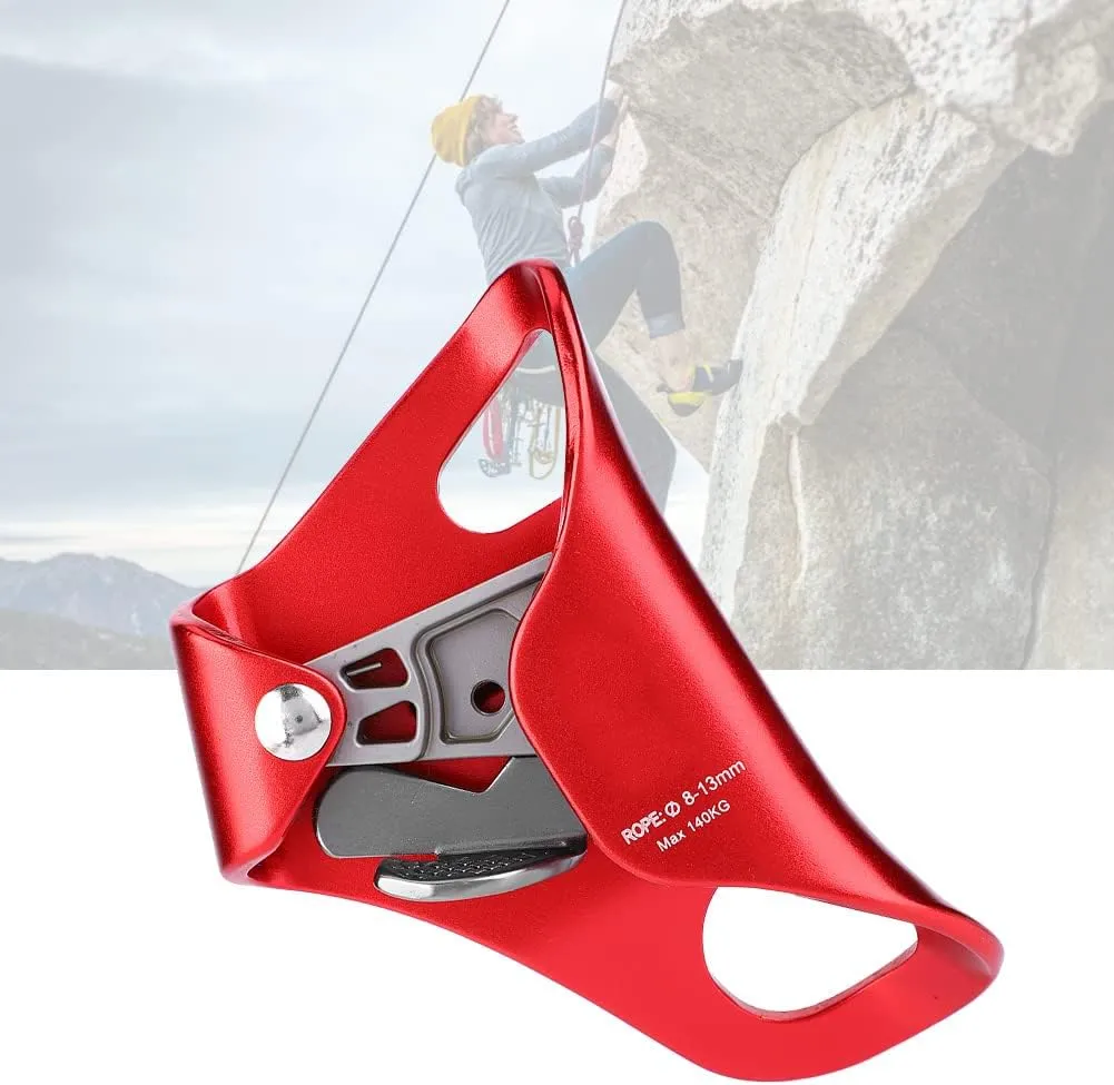 Mountaineering Climbing Chest Ascender Rappelling Gear Equipment Rope Clamp for Rock Climbing Tree Arborist Rescue Caving Mountaineering
