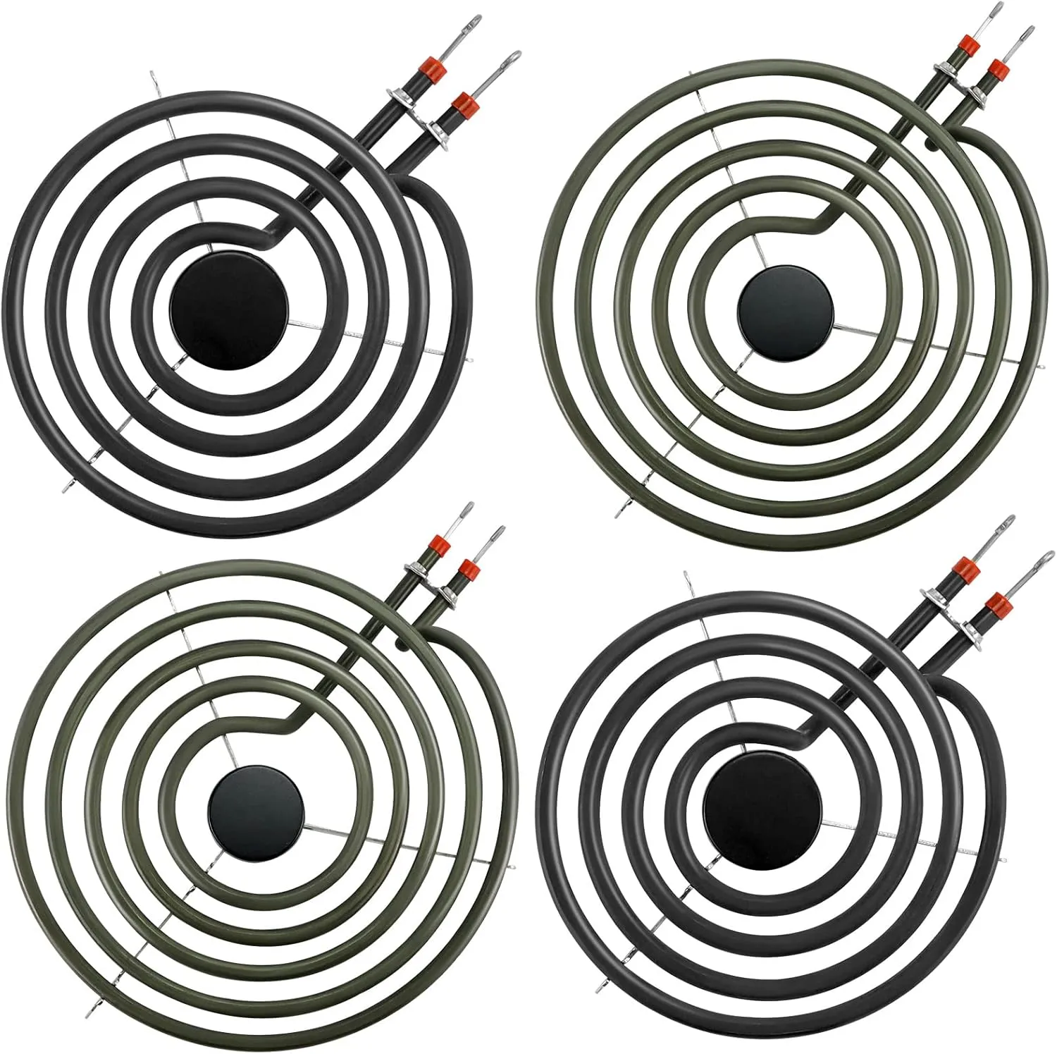 MP22YA Electric Range Stove Burner Element Set (4 Pack)-Include 2 x MP15YA 6" & 2 x MP21YA 8" Stove Burner Replacement for Ken-more May-tag Hard-wick Whirl-pool Electric Range Stoves by AMI PARTS