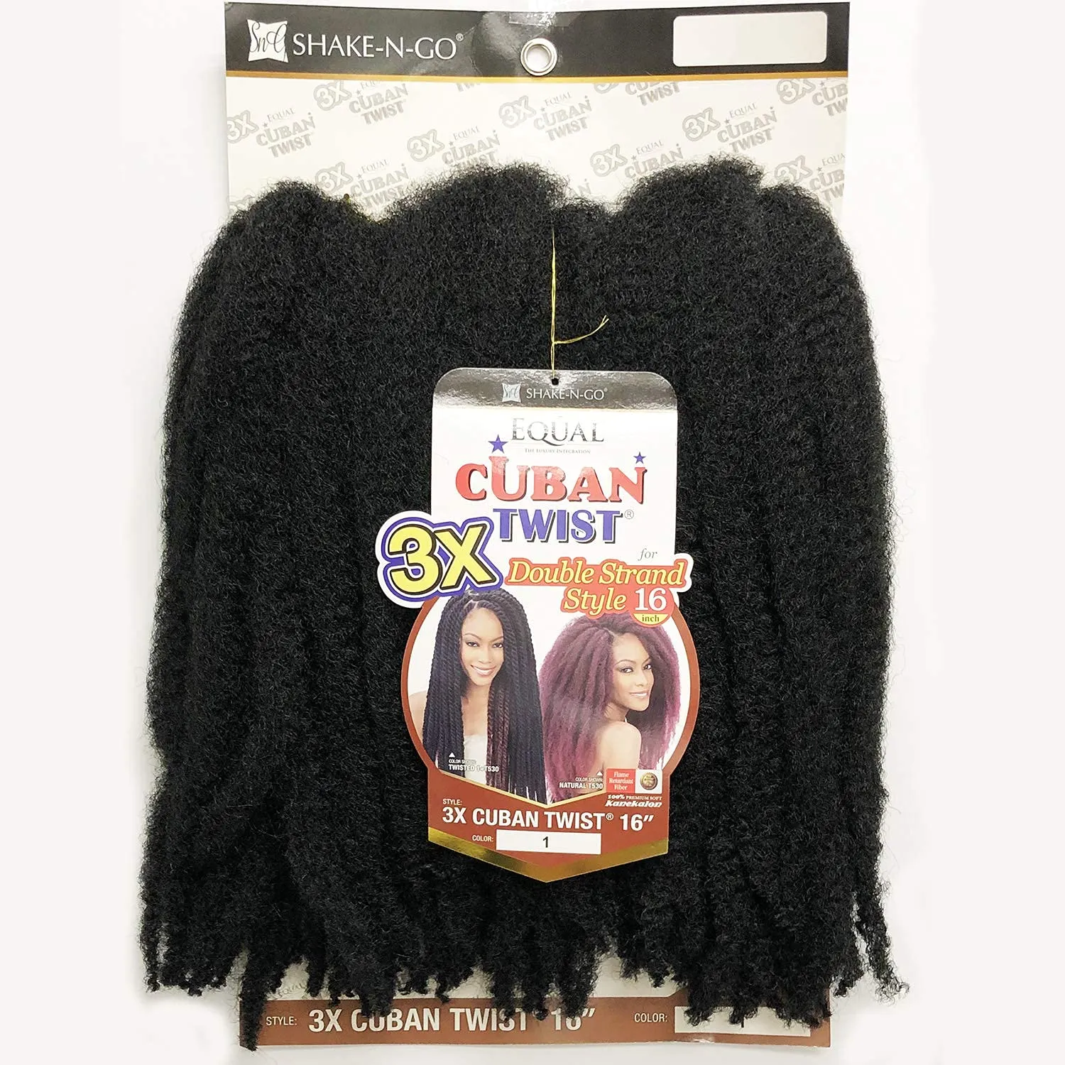 MULTI PACK DEALS! Free Tress Equal Braids Double Strand Style 3X Cuban Twist 16" (1-PACK, 27)