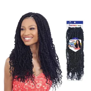 MULTI PACK DEALS! FreeTress Crochet Braids Spring Twist 18" (1-PACK, CHERRYWINE)