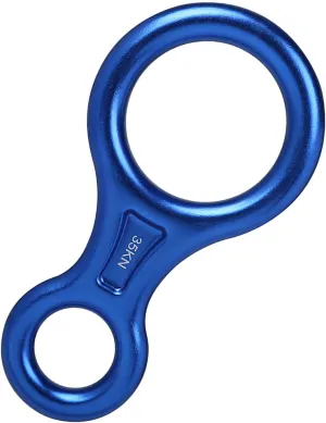 Multipurpose 35KN Fig 8 Belay Device Aluminum Climbing Descender Suitable for Outdoor Recreation Supports 8-13mm Rope
