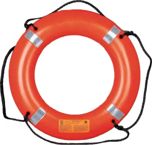 Mustang Survival - 30" Ring Buoy with Reflective Tape and Bridge (Orange - One Size Fits All) Solas Grade Reflective Tape for use with Mob-Signals, USCG Approved