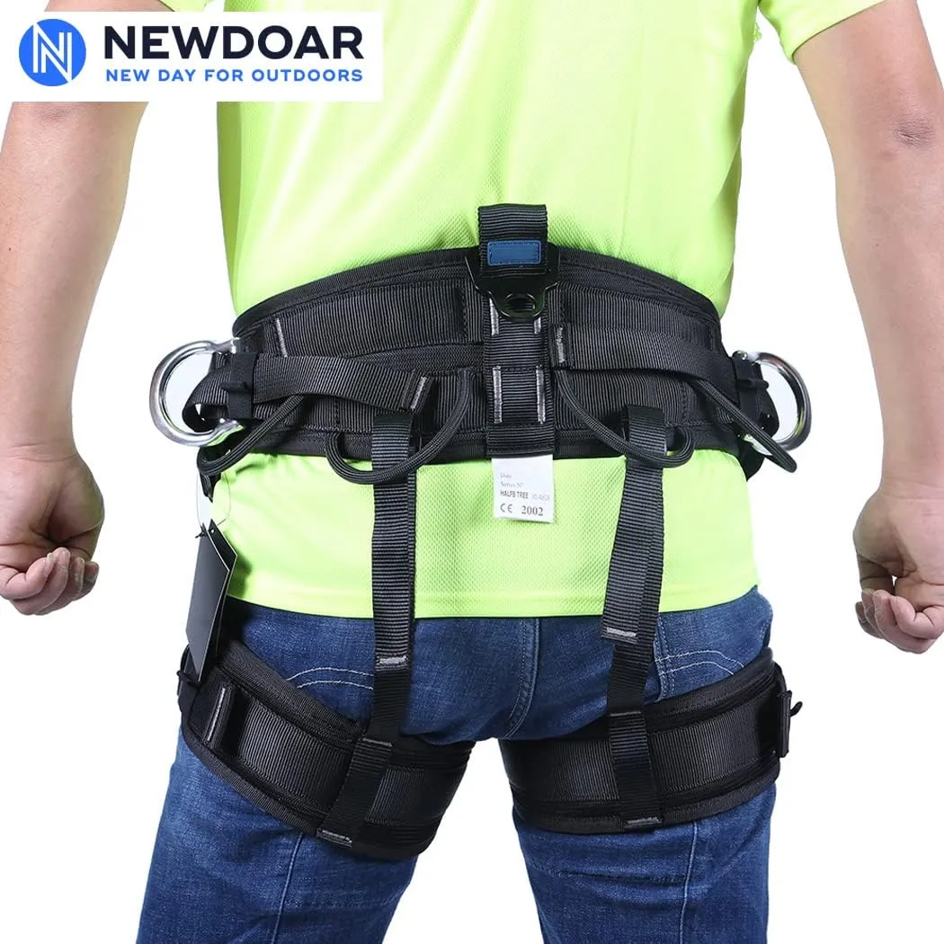 NewDoar Climbing Harness, Mountaineering Rock Climbing Harness, Half Body Harness for Rappelling Fire Rescuing Tree Climbing