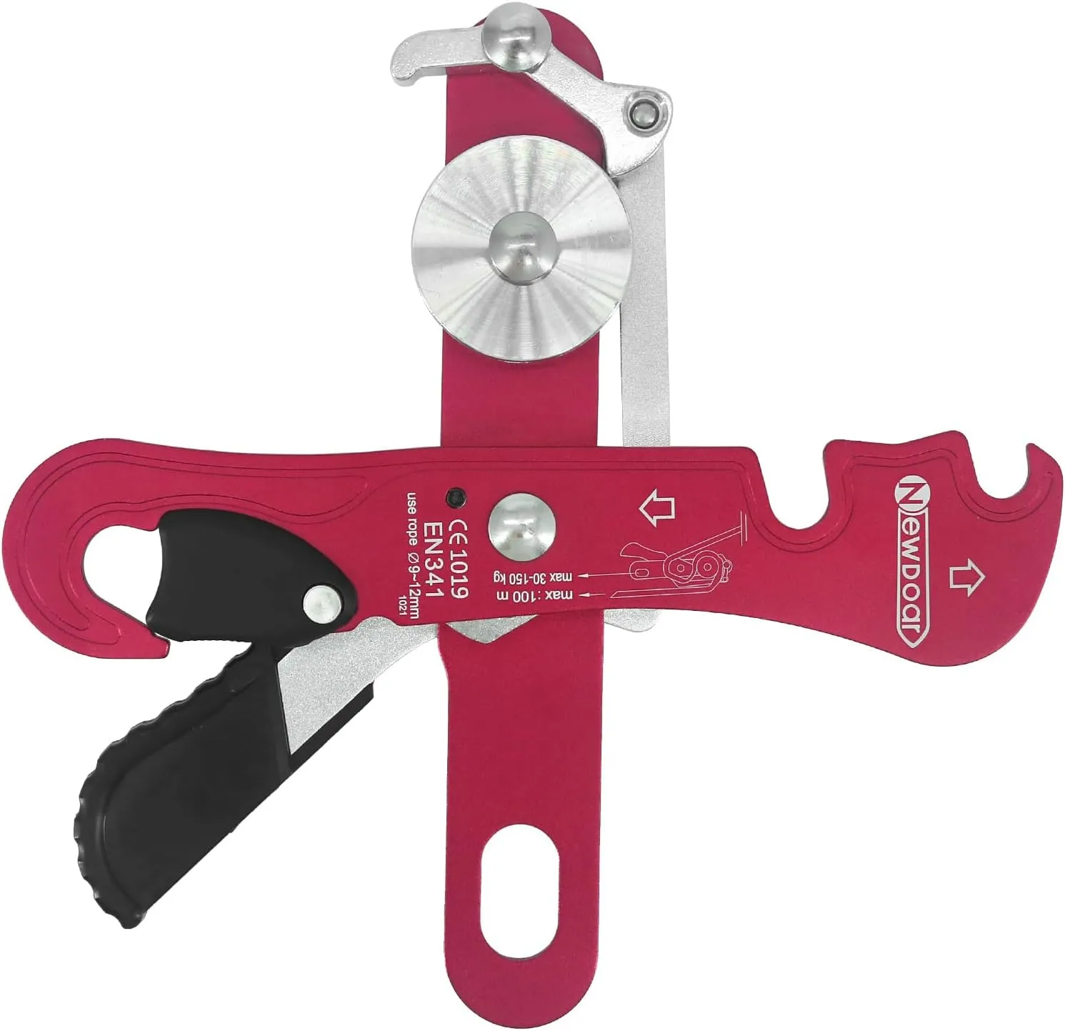 NewDoar Climbing Stop Descender Rappelling Belay for Ropes 10-12mm The Novices for Rescue & Arborist CE Certification