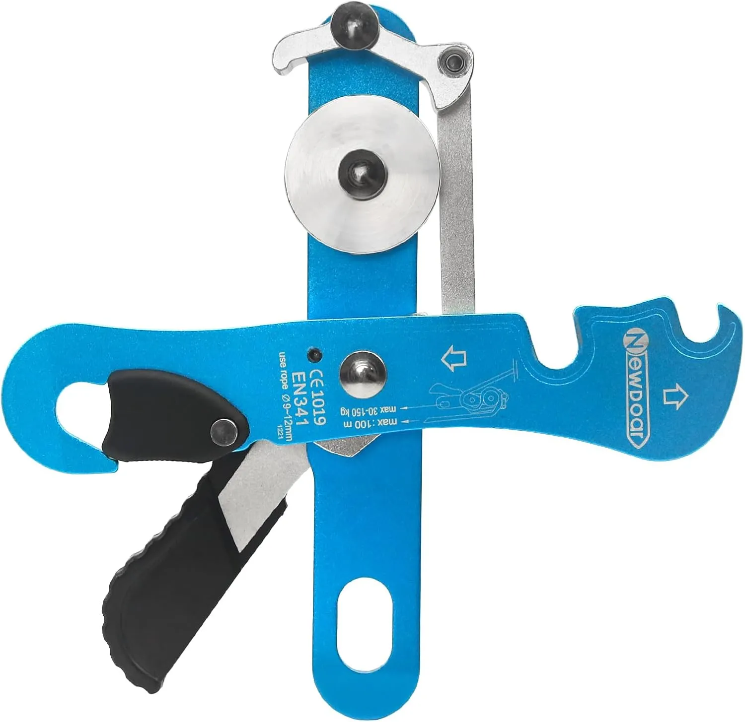 NewDoar Climbing Stop Descender Rappelling Belay for Ropes 10-12mm The Novices for Rescue & Arborist CE Certification