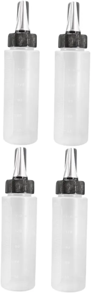 NOLITOY 2sets Applicator Bottle for Hair Hairdressing Scale Bottle Empty Scale Portable Leak Proof 2pcs*2