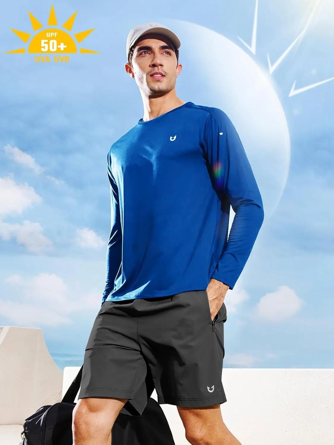NORTHYARD Men's UPF 50  Sun Protection Shirts Long Sleeve Quick Dry Lightweight Shirt Fishing Hiking Rash Guard UV SPF
