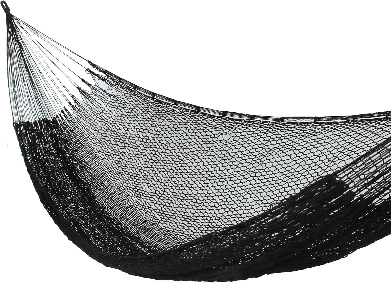 NOVICA Black Hand Woven Nylon Mayan 1 Person Rope Hammock, Shadows' (Single)