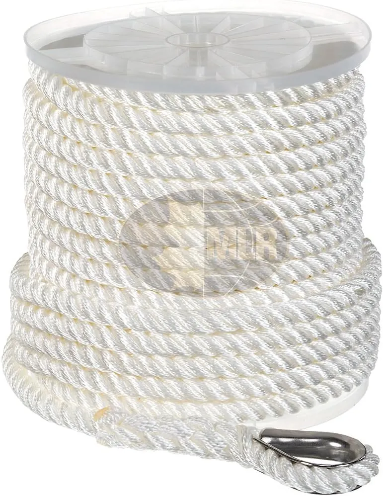 Nylon 3 Strand Anchor/Rigging Line 1/2" x 100' White