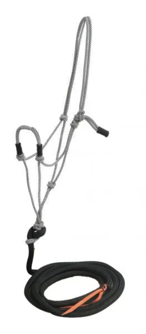 Nylon rope halter with 14ft training lead