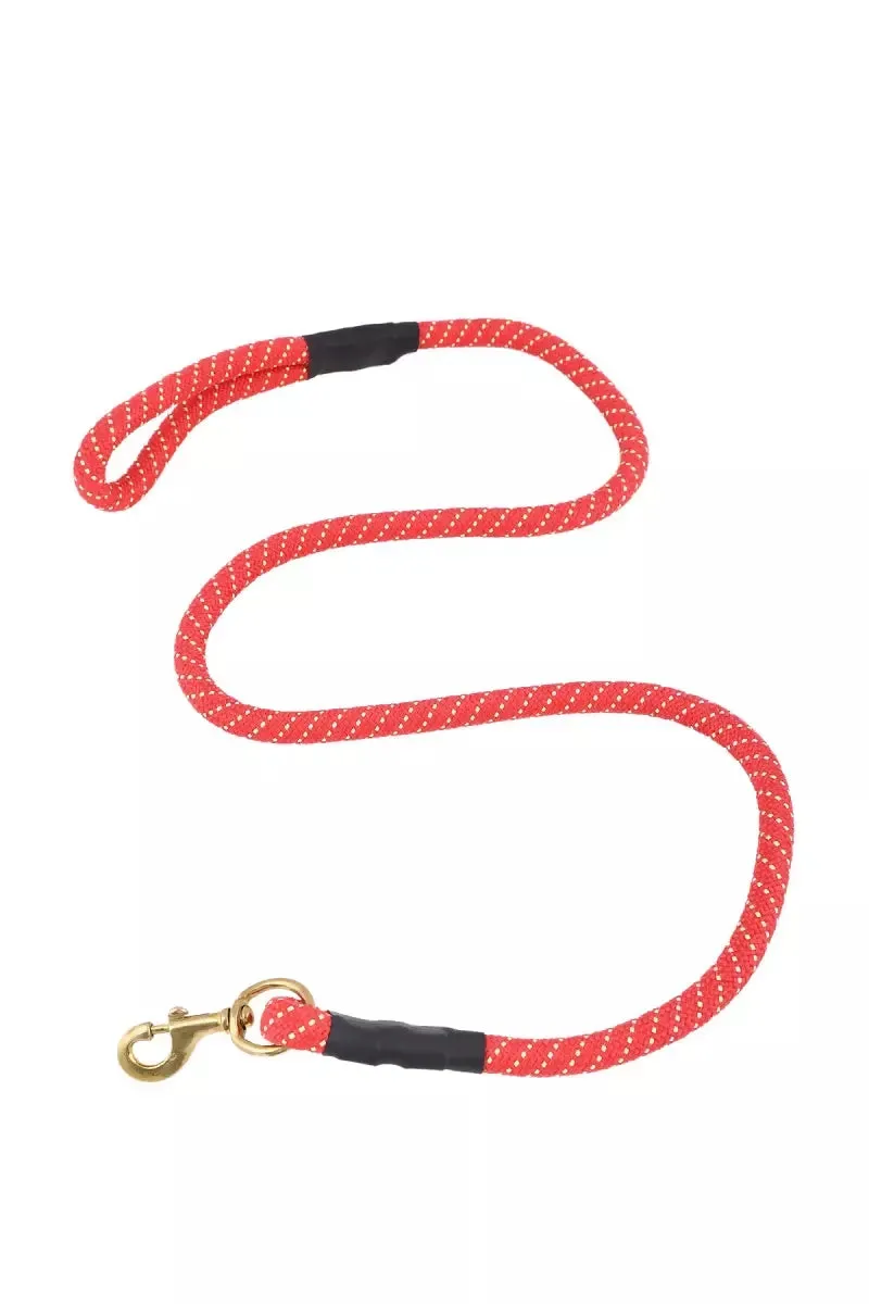 Nylon Rope Leash With Buckle Closure For Dogs (Large, RED)