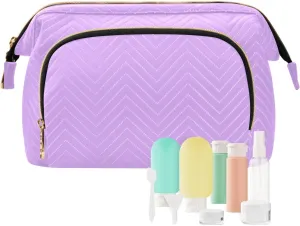 ODAWA Cosmetic Bag Mauve Large Women Makeup Bas Cosmetic Bags for Women for Purse