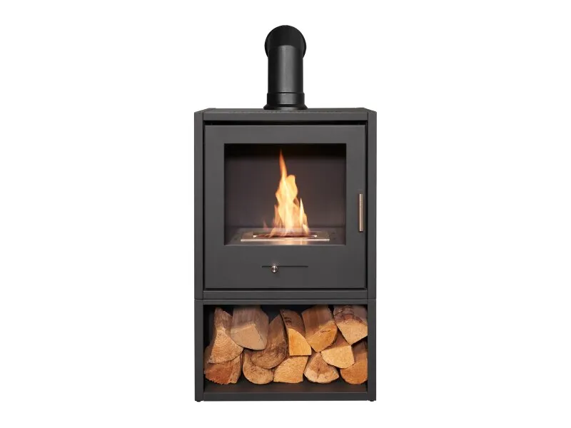 OKO S3 Bio Ethanol Stove in Charcoal Grey 3kW